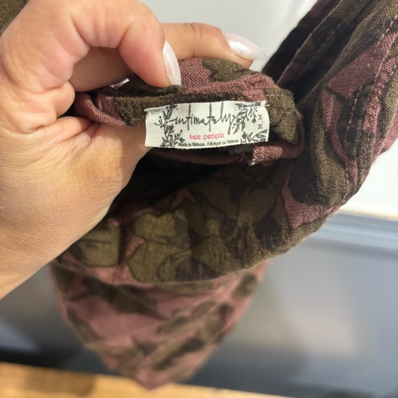 Free People Pink and Olive Mini Dress - Picture 6 of 13